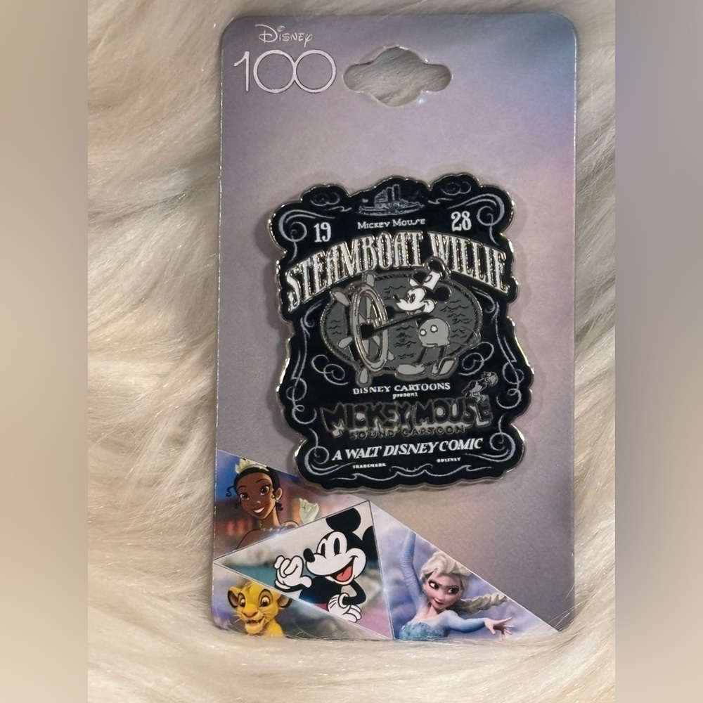 Disney 2021 100 Mickey Mouse Steamboat Willie Poster Enamel Pin